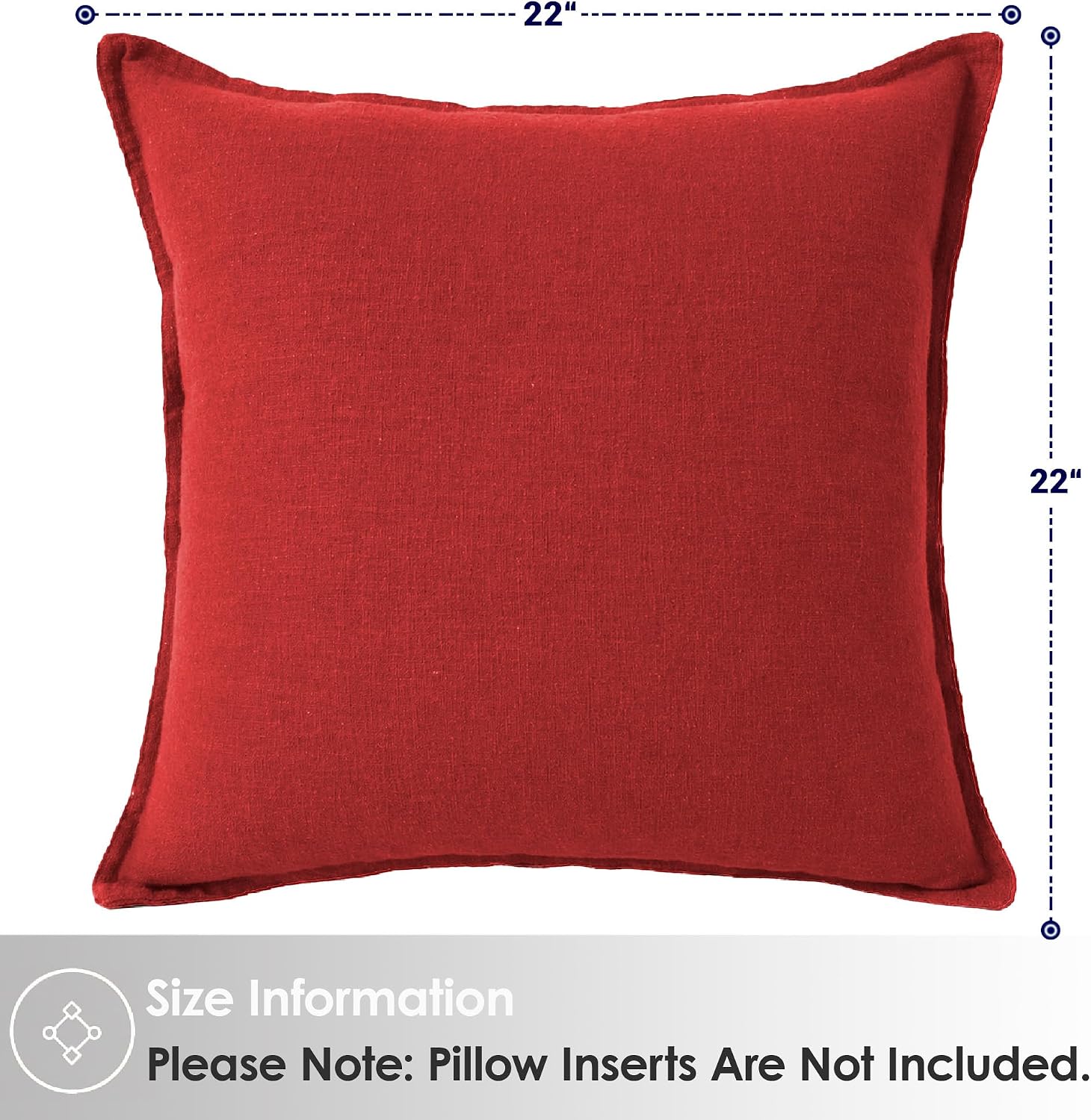 Symplora Cotton Linen Throw Pillow Covers Set of 2, Breathable Non Pilling Decorative Pillow Covers, Machine Washable Cushion Case for…