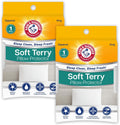 Armhammer Arm & Hammer Soft Terry Body Pillow Protector, Waterproof, Zipper Closure, White, King, 2-Pack White