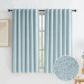 Keqiaosuocai Short Blackout Curtains Light Blue for Kitchen - Total Blocking Out Draperies for Bathroom Bedroom W50 x L45 Back Tab Loop Poc…