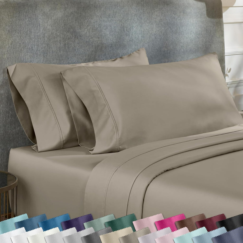 CaliforniaDesignDen California Design Den King Size Pillowcase Set - 400 Thread Count, 100% Cotton Sateen, Set of 2 Pillow Covers, Soft and…