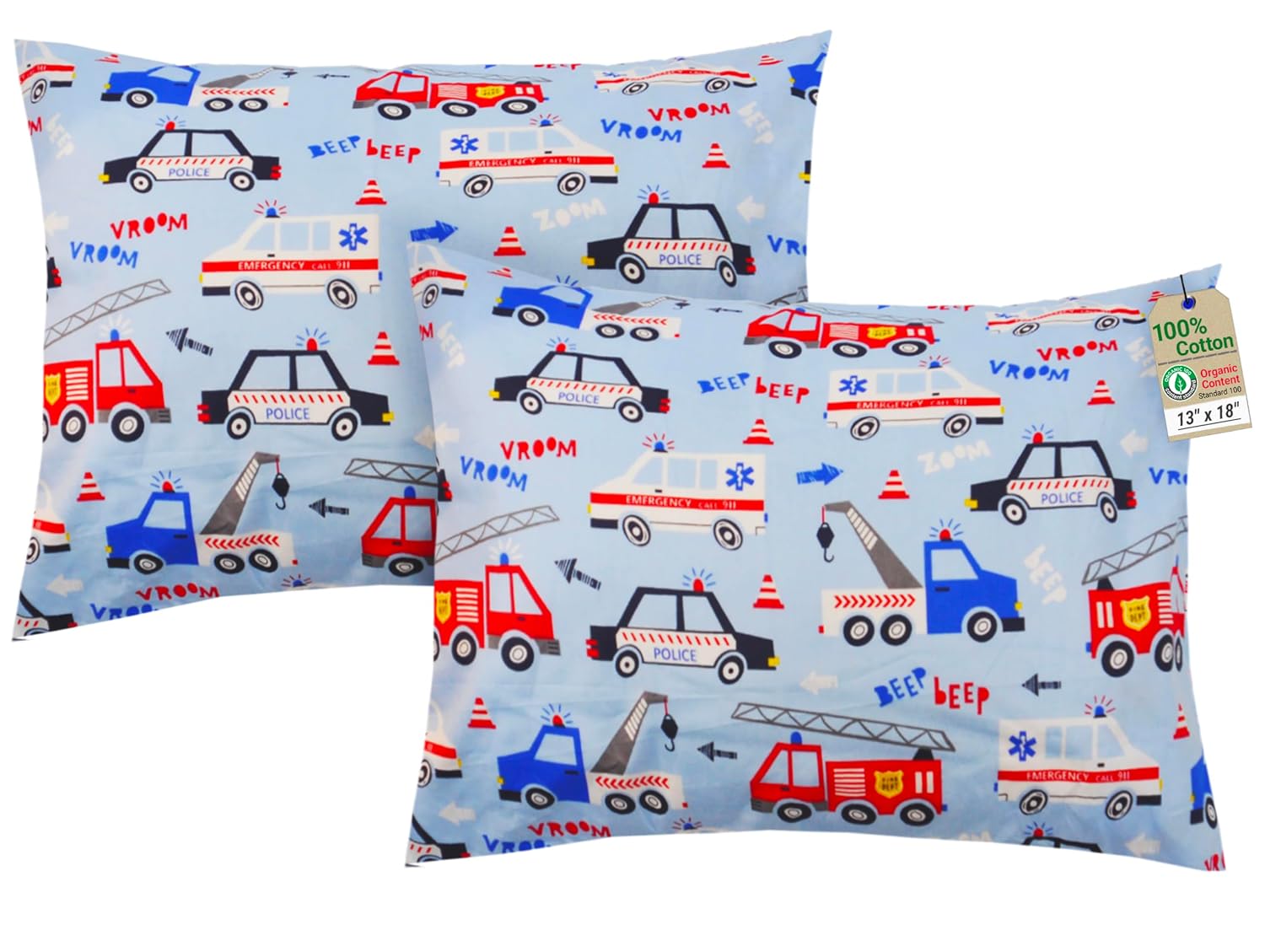 ZPECC-ABrandThatHasBeenFocusedOnBeddingFor20Years ZPECC Toddler Pillow with Pillowcase 2 Pack - 13x18 Organic Cotton Hypoallergenic Kids Pi…