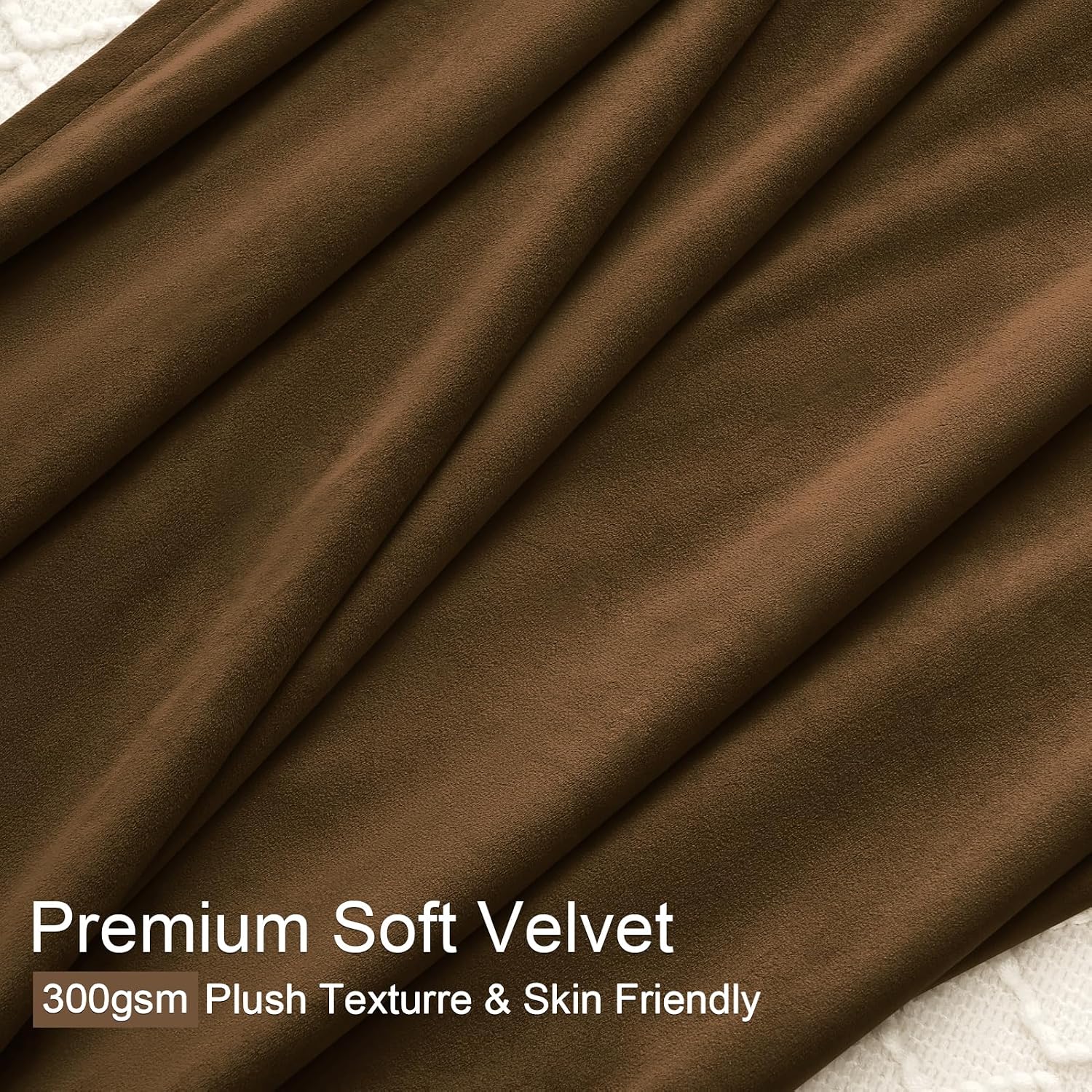 Drapenova 90 inches Long Dark Brown Velvet Blackout Curtains 2 Panels Elegant Luxury Tgick Velvet Pleated Curtain Drapes with Hooks…