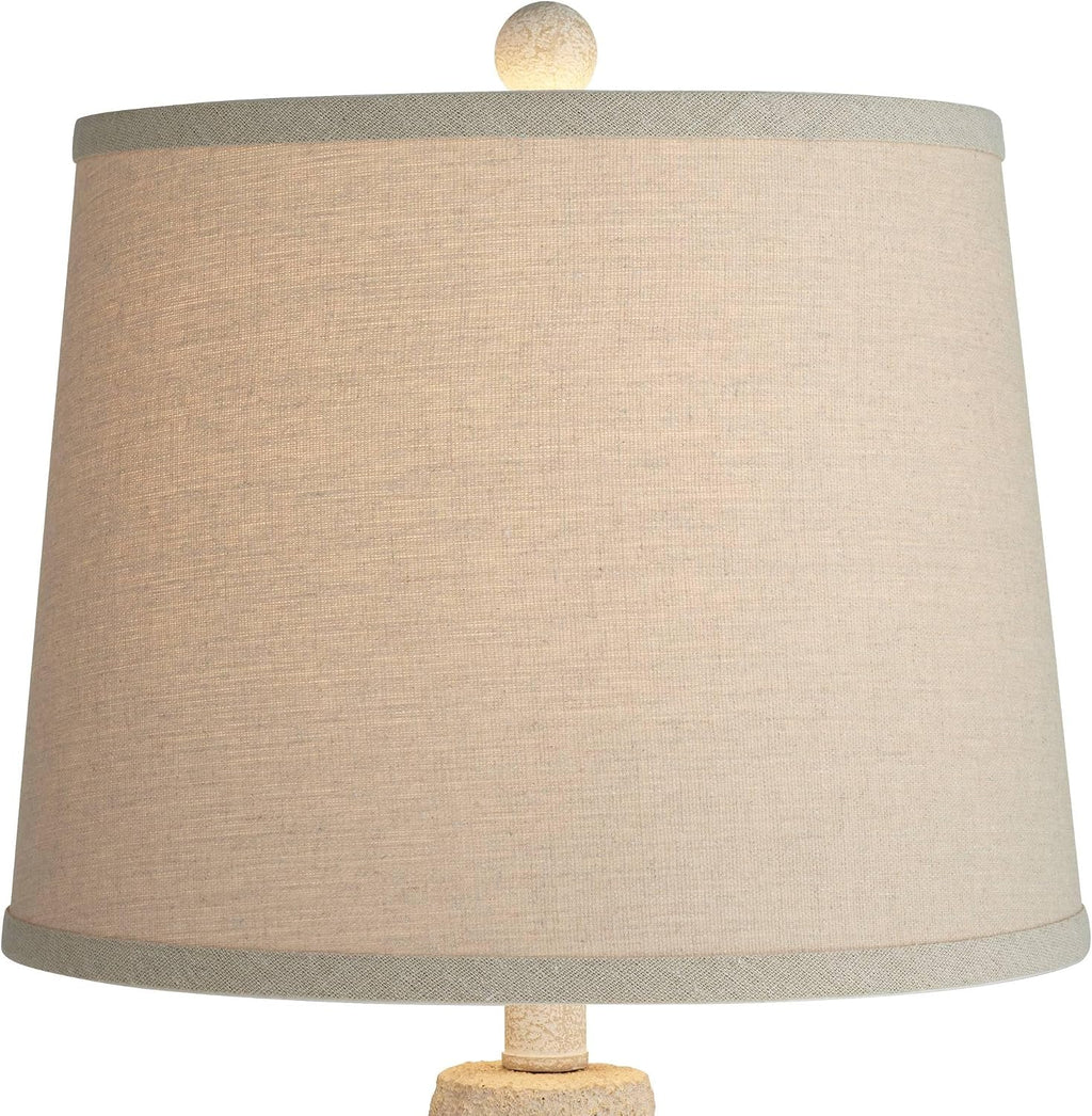 360 Lighting Romeo 23 1/2" High Jar Small Farmhouse Rustic Natural Cottage Coastal Accent Table Lamps Set of 2 Beige Distressed Earth…