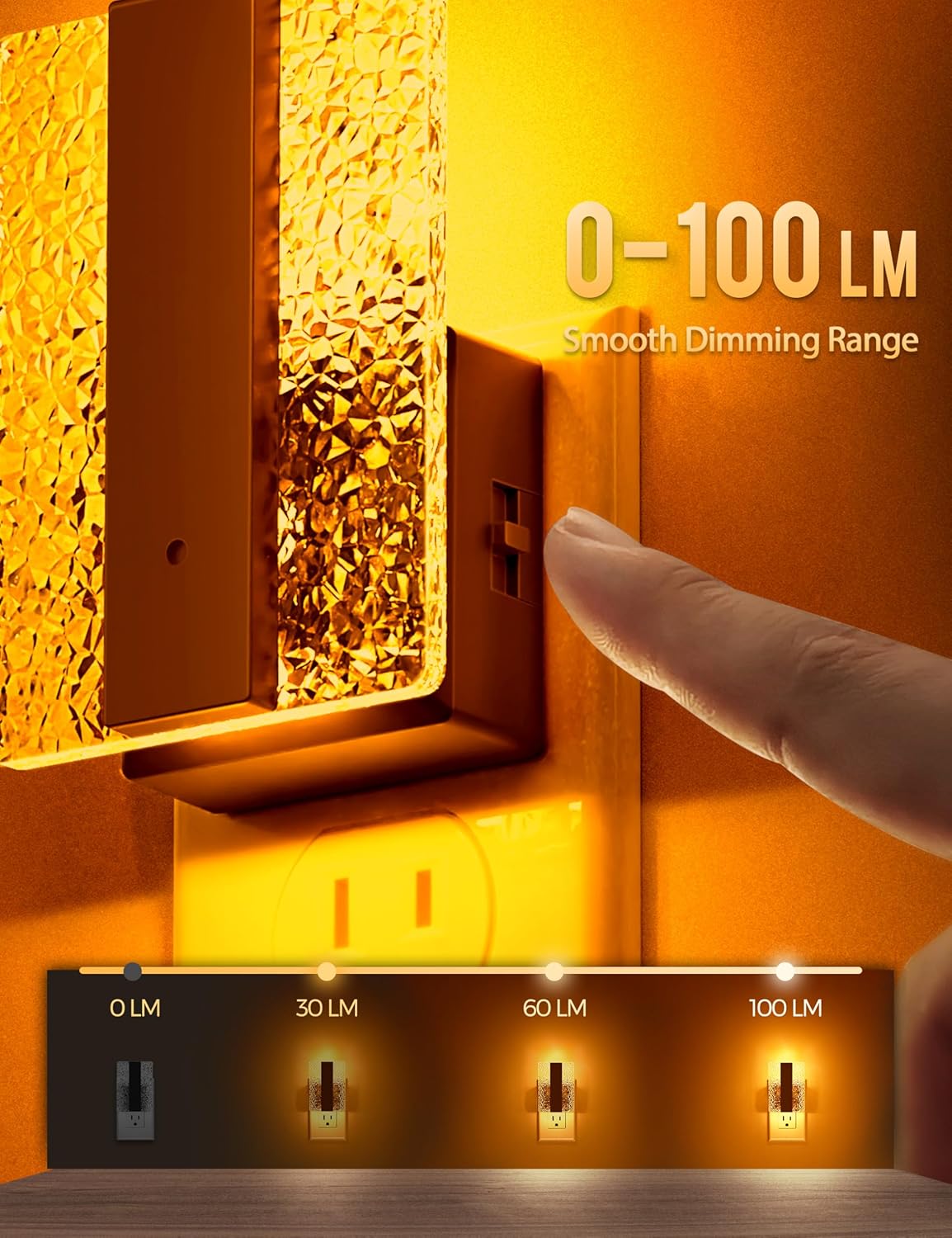 DORESshop LED Night Lights Plug Into Wall [2 Packs], Decorative Night Light with Dusk-to-Dawn Sensor, Dimmable Nightlights, Adjustable Brig…