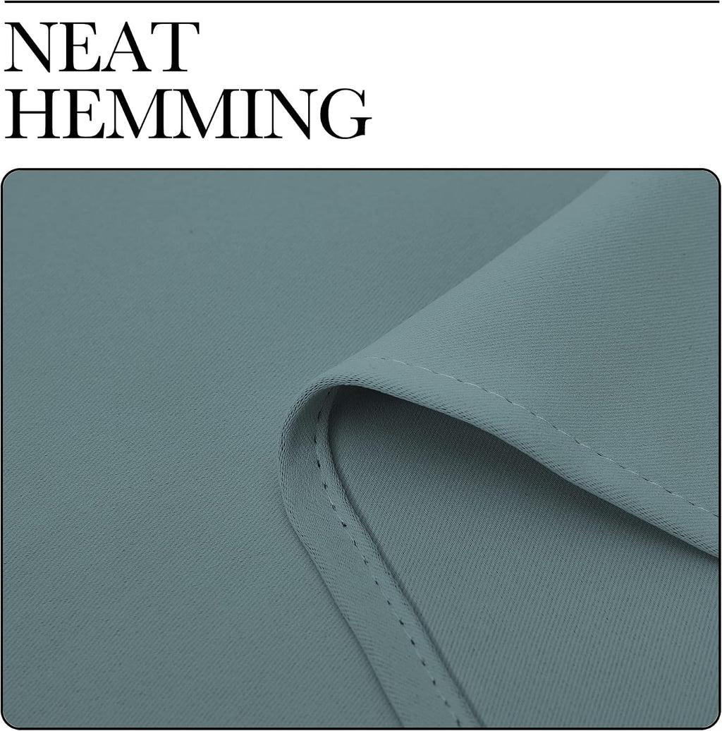 NICETOWN Greyish Blue Blackout Curtains Panels for Window, Thermal Insulated Rod Pocket Blackout Drapes/Draperies for Living Room (2…