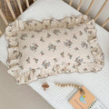 BuLuTu 2 Layers Muslin Toddler Pillowcases Fits for Crib Cot Cradle, Cotton Floral Pillow Cases for 1 2 3 4 5 6 Years Old Girls Boys…