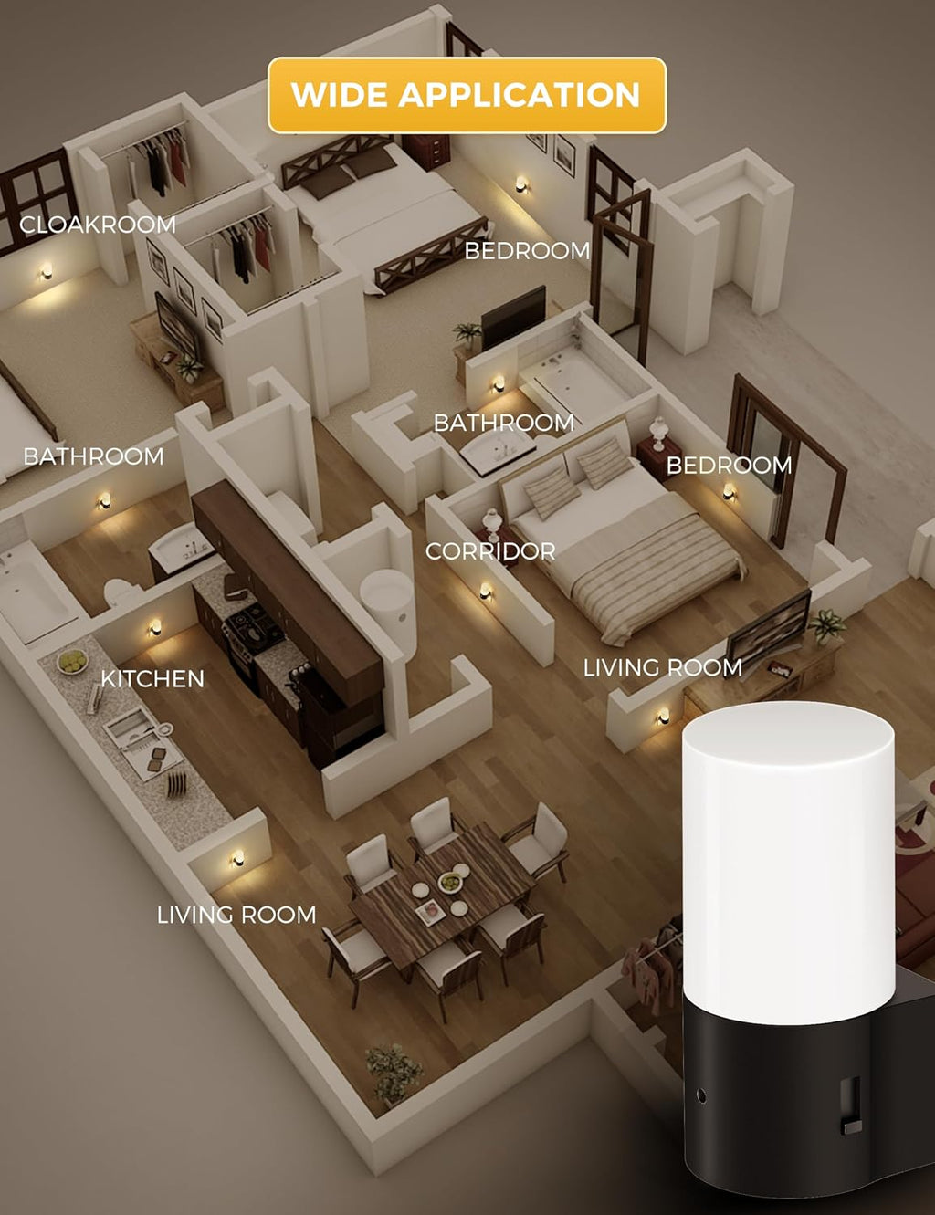 L LOHAS LED Night Lights Plug into Wall, Modern Night Light with Dusk to Dawn Sensor, Soft White 3000K, 0-100LM Dimmable Night Light for…