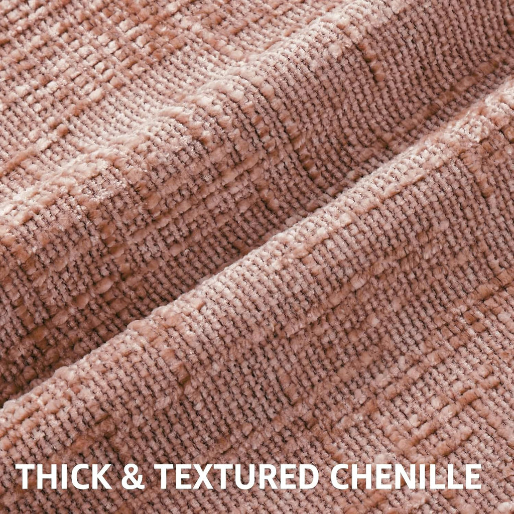 decorUhome Summer Pink Chenille Throw Pillow Covers 12x20 Set of 2 Textured Soft Cozy Slubby Couch Pillow Covers Modern Farmhouse Boho Deco…