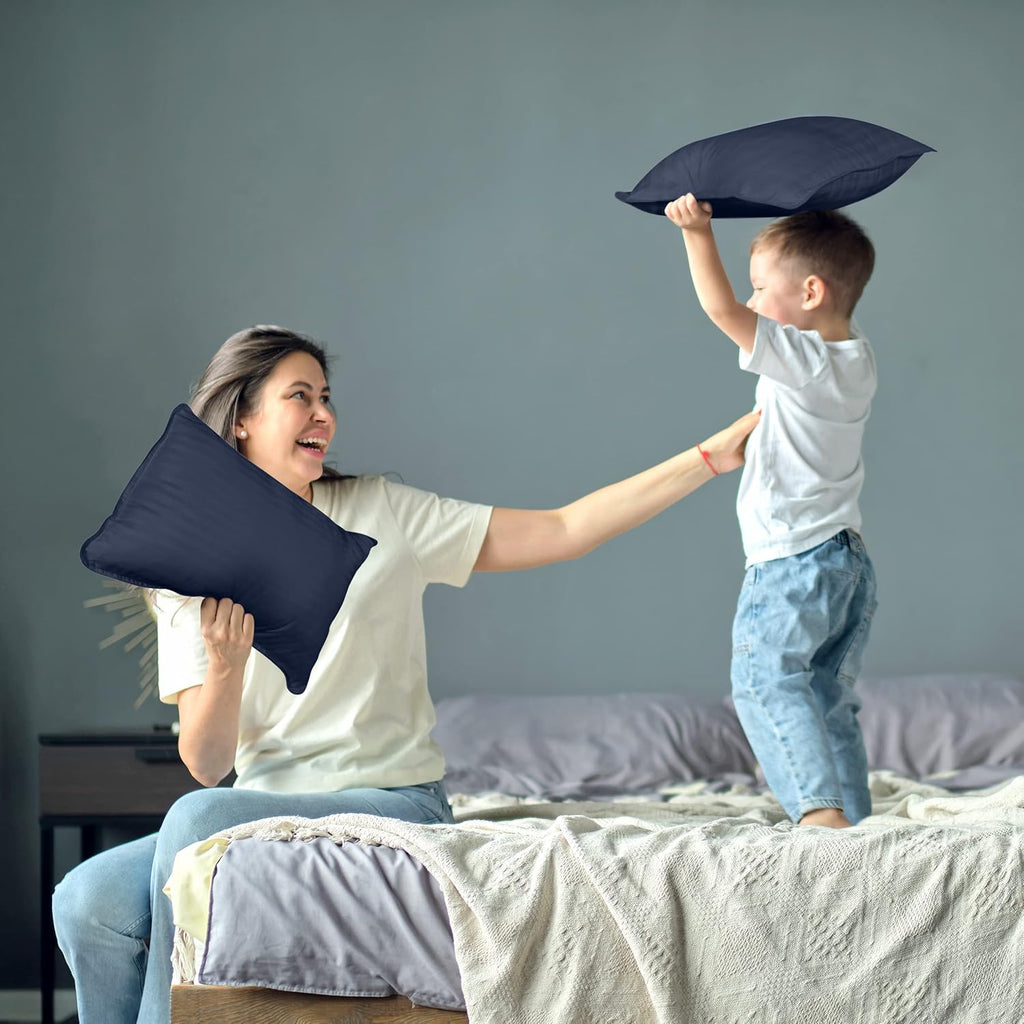 Utopiabedding Utopia Bedding Toddler Pillow (Navy Blue, 2 Pack), 13x18 Small Kids Pillow for Sleeping, Soft and Breathable Cotton Blend She…