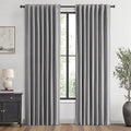 Miulee 100% Blackout Linen Curtains for Bedroom, Glacier Gray Solid Luxury Decor Thermal Insulation Room Darkening Drapes for Living Room N…