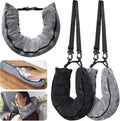 2Pack Stuffable Travel Pillow for Extra Luggage, Velvet Travel Neck Pillow with Adjustable Neck Size, Fits About 6 T-Shirts Travel…