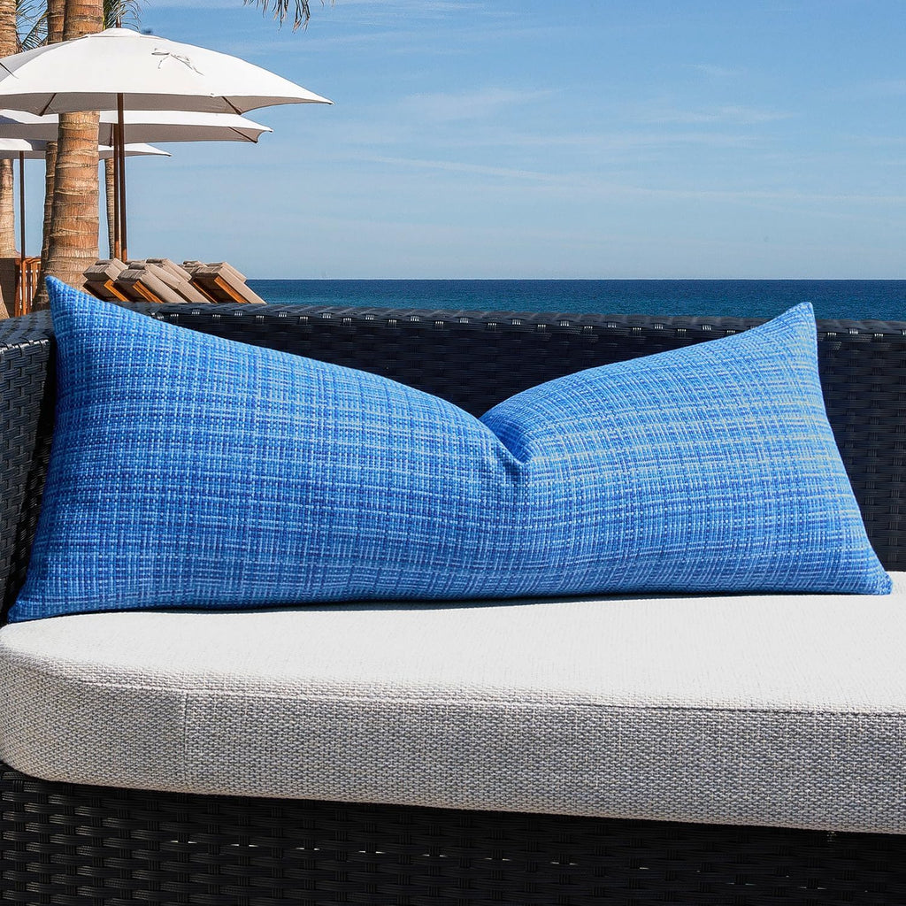 Kevin Textile Outdoor Waterproof Throw Pillow Covers 14x36 Inch Pack of 1 Woven Faux Linen Decorative Water Resistant Long Body Lumbar…