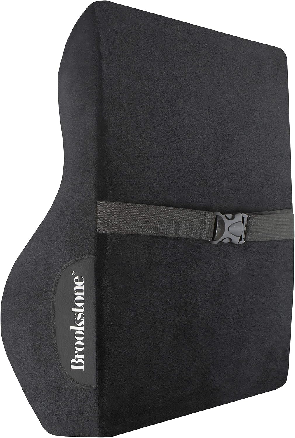 Brookstone BK1172 - Luxurious Back Support Pillow for Office Chairs and Cars, Lumbar Cushion with Premium Grade Memory Foam with Cooling…