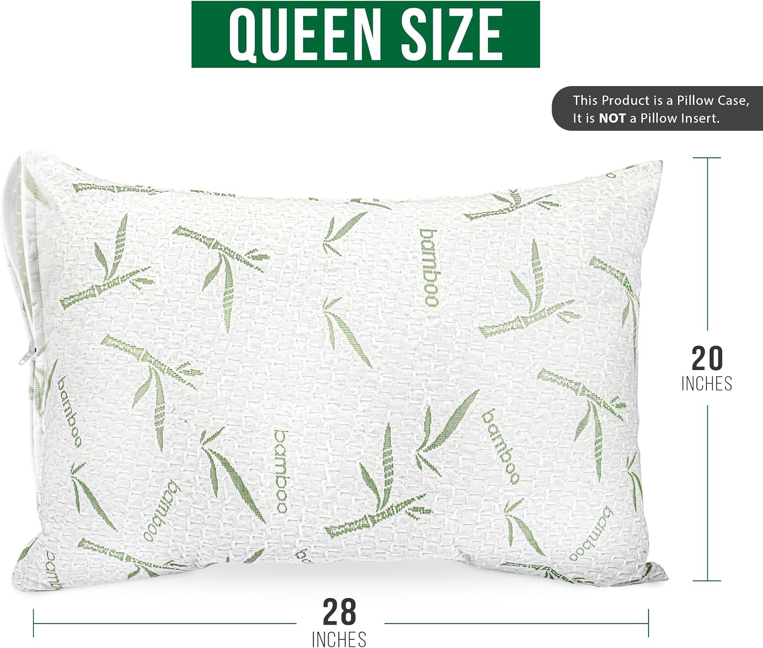 Utopia Bedding Waterproof Pillow Protectors with Zipper Queen Size (2 Pack), Soft and Cooling Bamboo Viscose Pillow Covers, Bed Bug Proof…