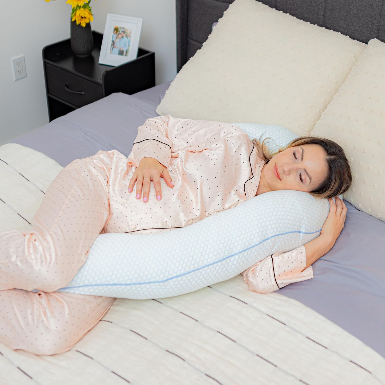 Contour Swan Body Pillow w/Pillowcase Cool XL - As Seen on TV