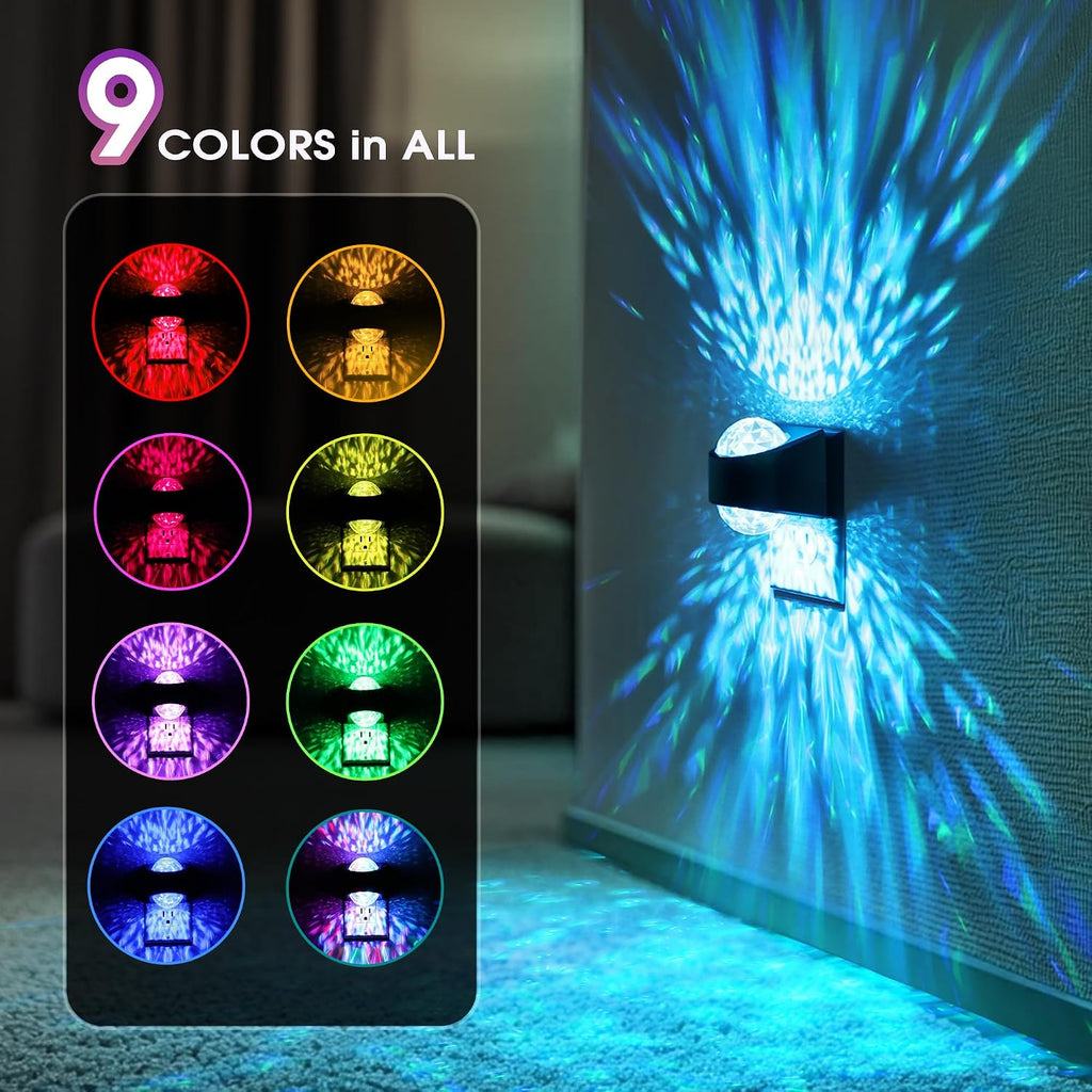 Night Lights Plug into Wall, Star Projector for Bedroom, Night Light Projector for Kids, 9-Color RGB Galaxy Nightlight with Dusk to Dawn…