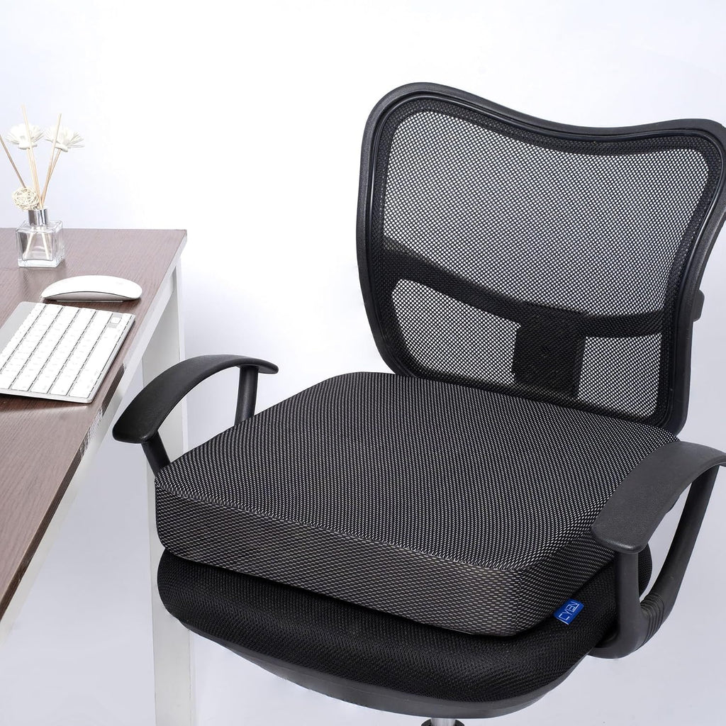 Cylen Ifoam Gel Infused Memory Foam Layer Wheelchair Cushion - Seat Cushion for Wheelchair-Office Chair, Kitchen Chair-Pressure Sore and Ta…