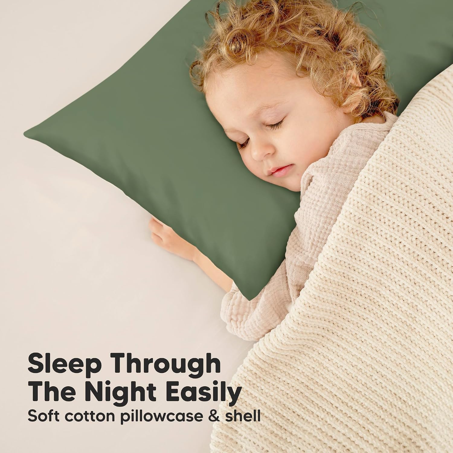 KeaBabies Toddler Pillow with Pillowcase, Jumbo 14X20 - Soft Organic Cotton Toddler Pillows for Sleeping - Machine Washable - Perfect for…