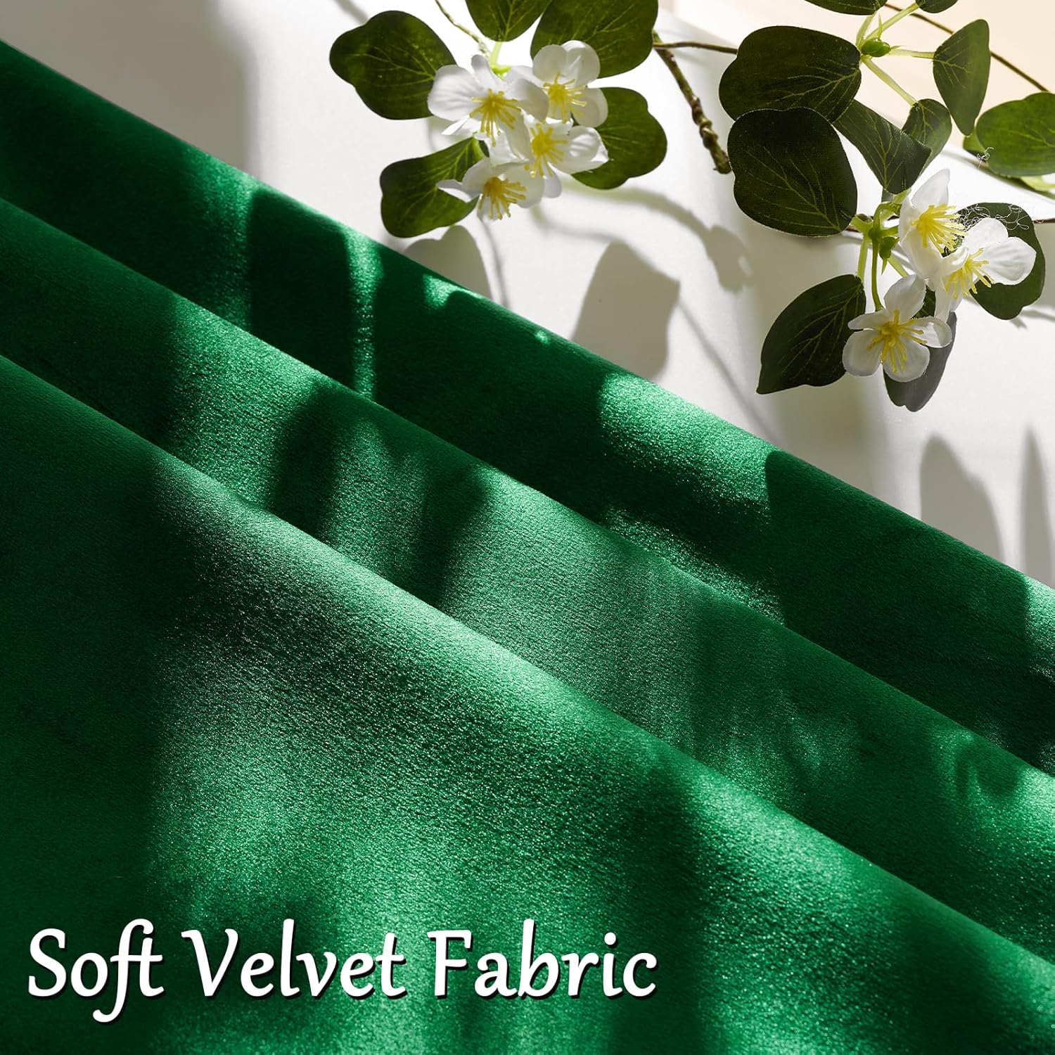 GIGIZAZAFocusingonhomedecoration GIGIZAZA Decorative Throw Pillow Covers 26x26, Set of 2 Forest Green Square Couch Pillow Covers, Velvet Sofa…