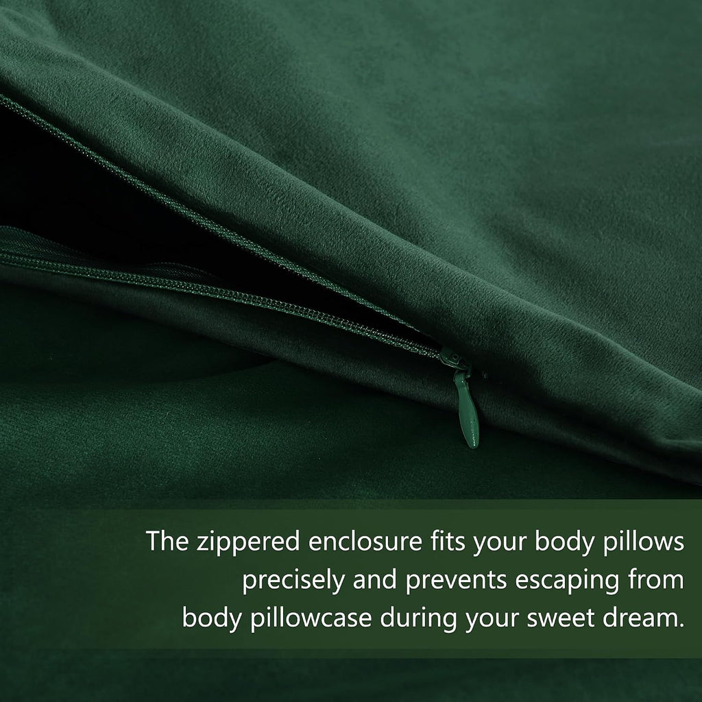 StangH Christmas Pillowcase for Decor, Velvet Pillow Covers with Zipper Closure, Soft Cozy Feeling for Sleeping, Queen Size (Dark Green, 20…