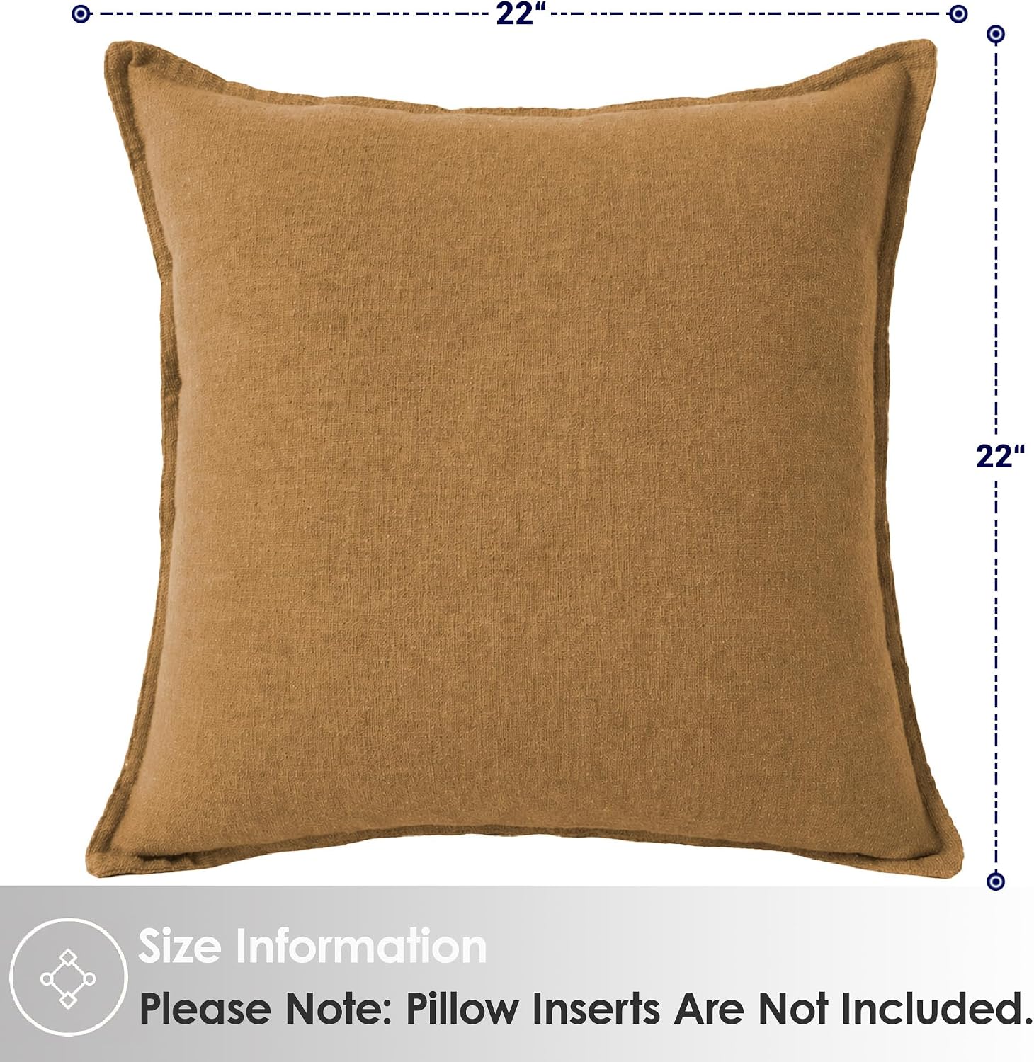 Symplora Cotton Linen Throw Pillow Covers Set of 2, Breathable Non Pilling Decorative Pillow Covers, Machine Washable Cushion Case for…