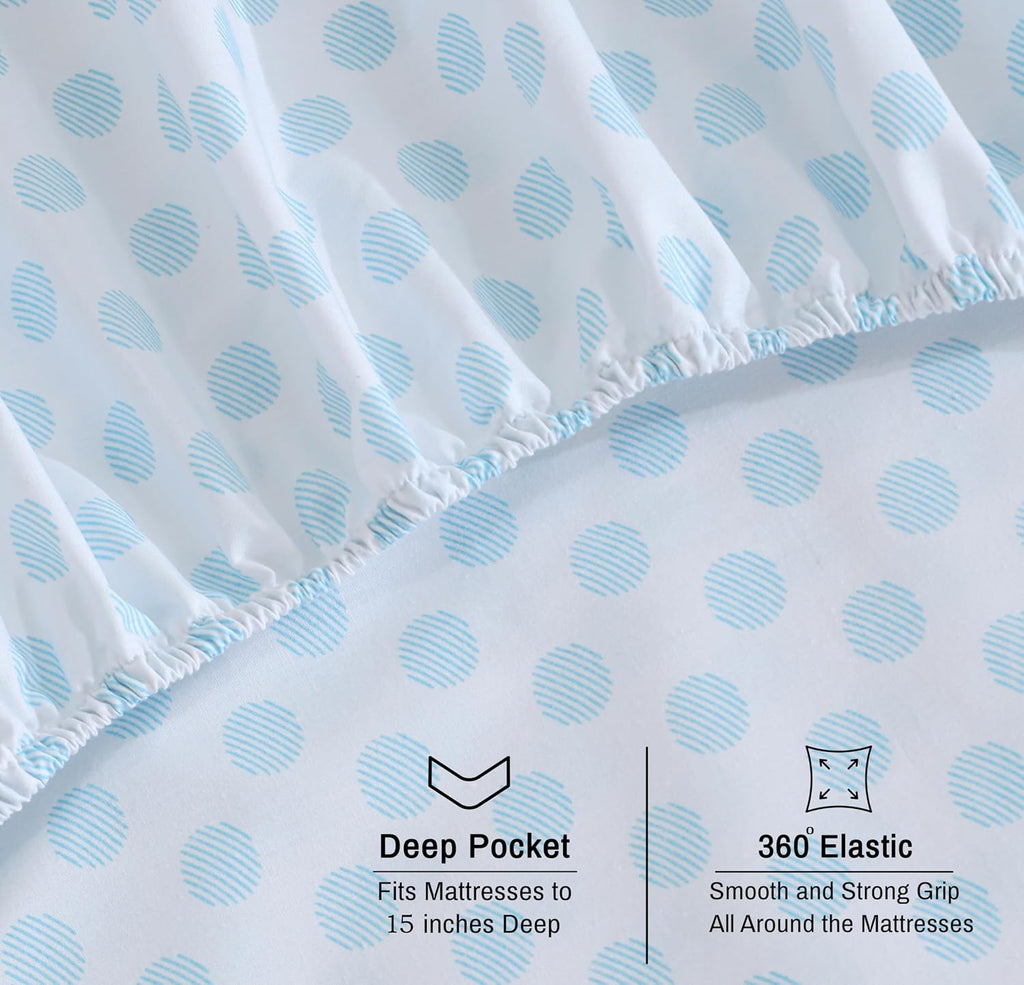 Ruvanti 100% Cotton Organic Percale Sheets Full Size – Crisp Cooling Bed Sheets for Hot Sleepers, Deep Pocket 15”, Soft Peach Finish, Breat…
