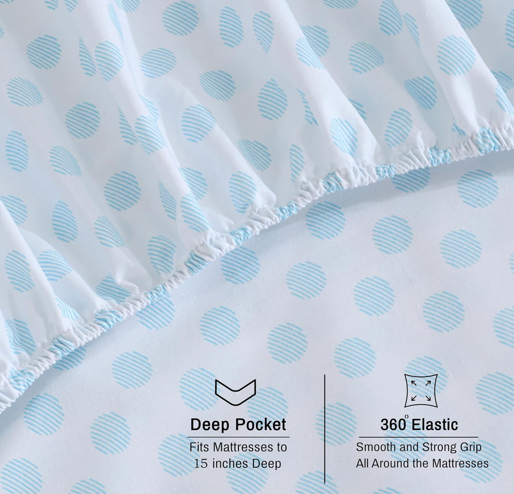 Ruvanti 100% Cotton Organic Percale Sheets King Size – Crisp Cooling Bed Sheets for Hot Sleepers, Deep Pocket 15”, Soft Peach Finish, Breat…