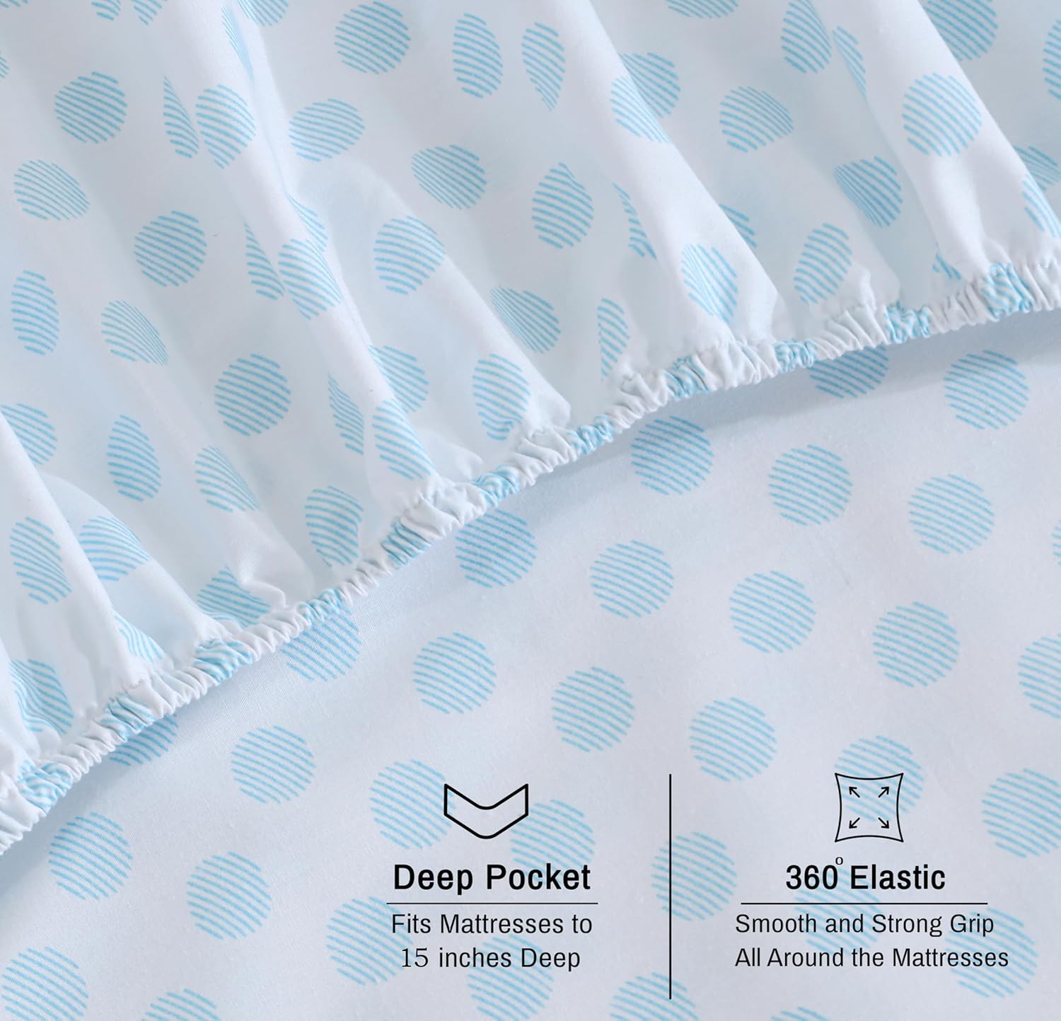 Ruvanti 100% Cotton Organic Percale Sheets King Size – Crisp Cooling Bed Sheets for Hot Sleepers, Deep Pocket 15”, Soft Peach Finish, Breat…