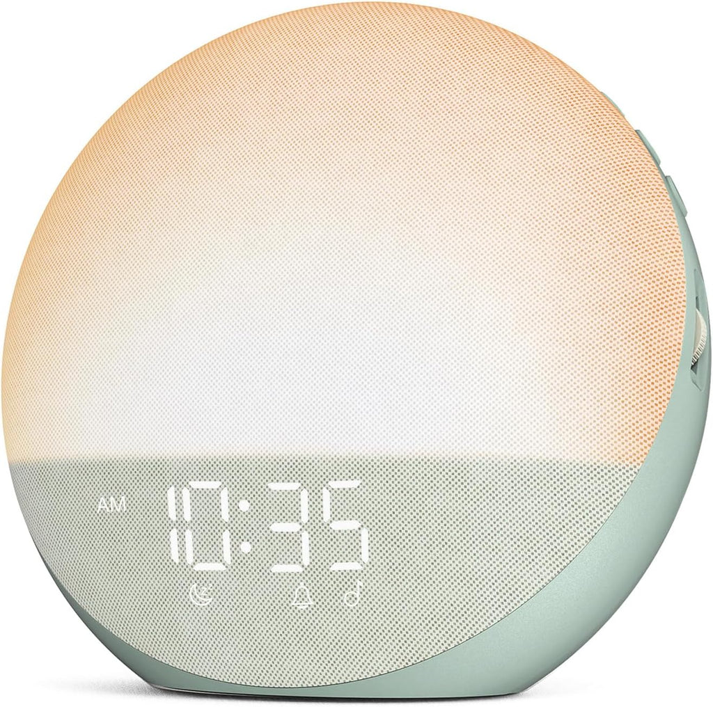 Odokee Sunrise Alarm Clock White Noise Machine: Natural Wake Up Light - Dimmable Clock with Bluetooth Speaker for Bedroom - 25 Sleep…