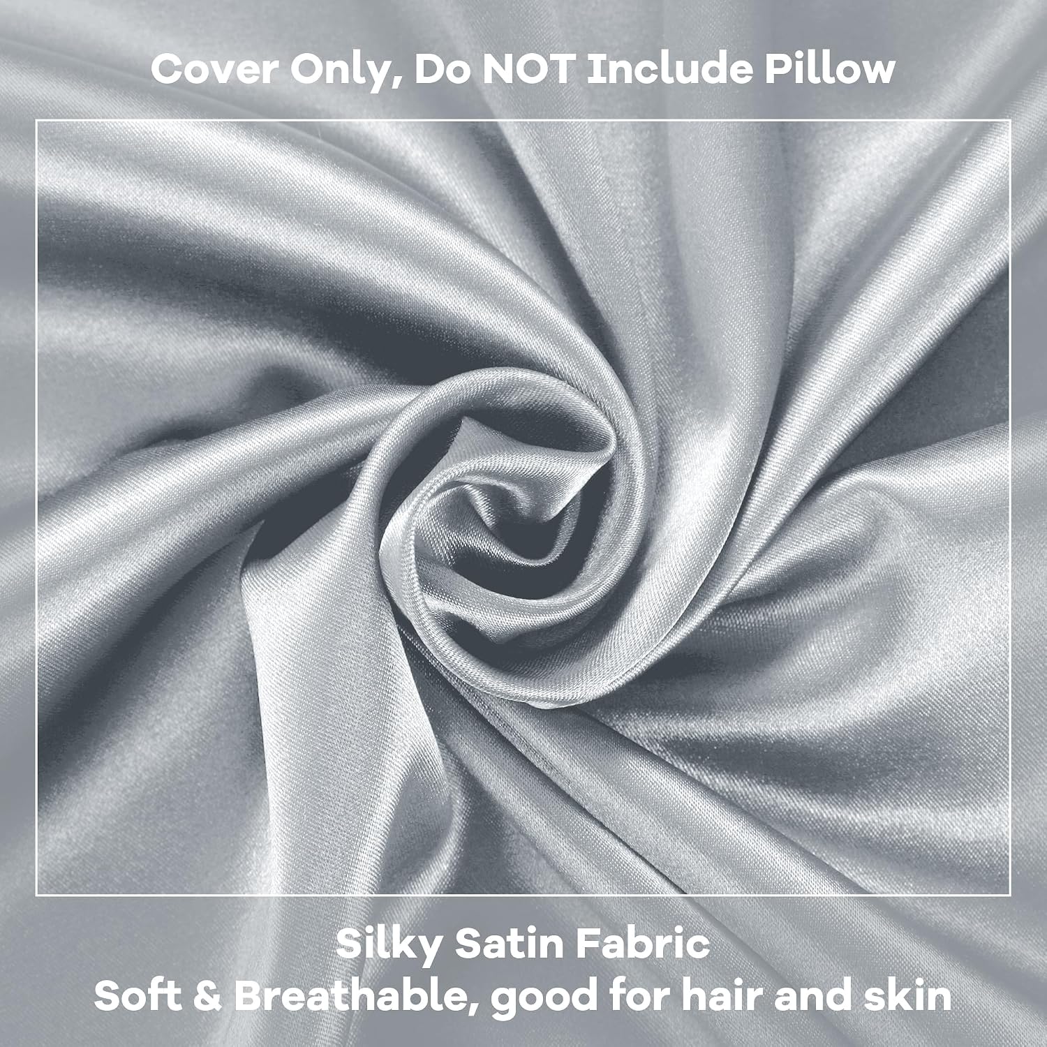 HOMBYS Satin Bed Wedge Pillow Cover Silky & Smooth Wedge Pillowcase 1 Pack 24x24x12, Soft & Breathable, Removable & Machine…