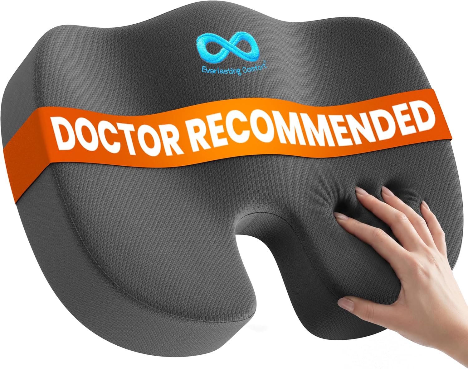 EverlastingComfort Everlasting Comfort Memory Foam Seat Cushion for Office Chairs & Car - Ergonomic Office Desk Accessories - Cushions for…