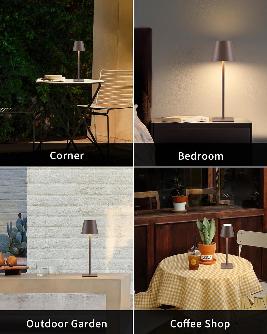 KDG 2 Pack Cordless Table Lamp, Portable LED Desk Lamp, 4000mAh Battery Operated, 3 Color Stepless Dimming Up, for…