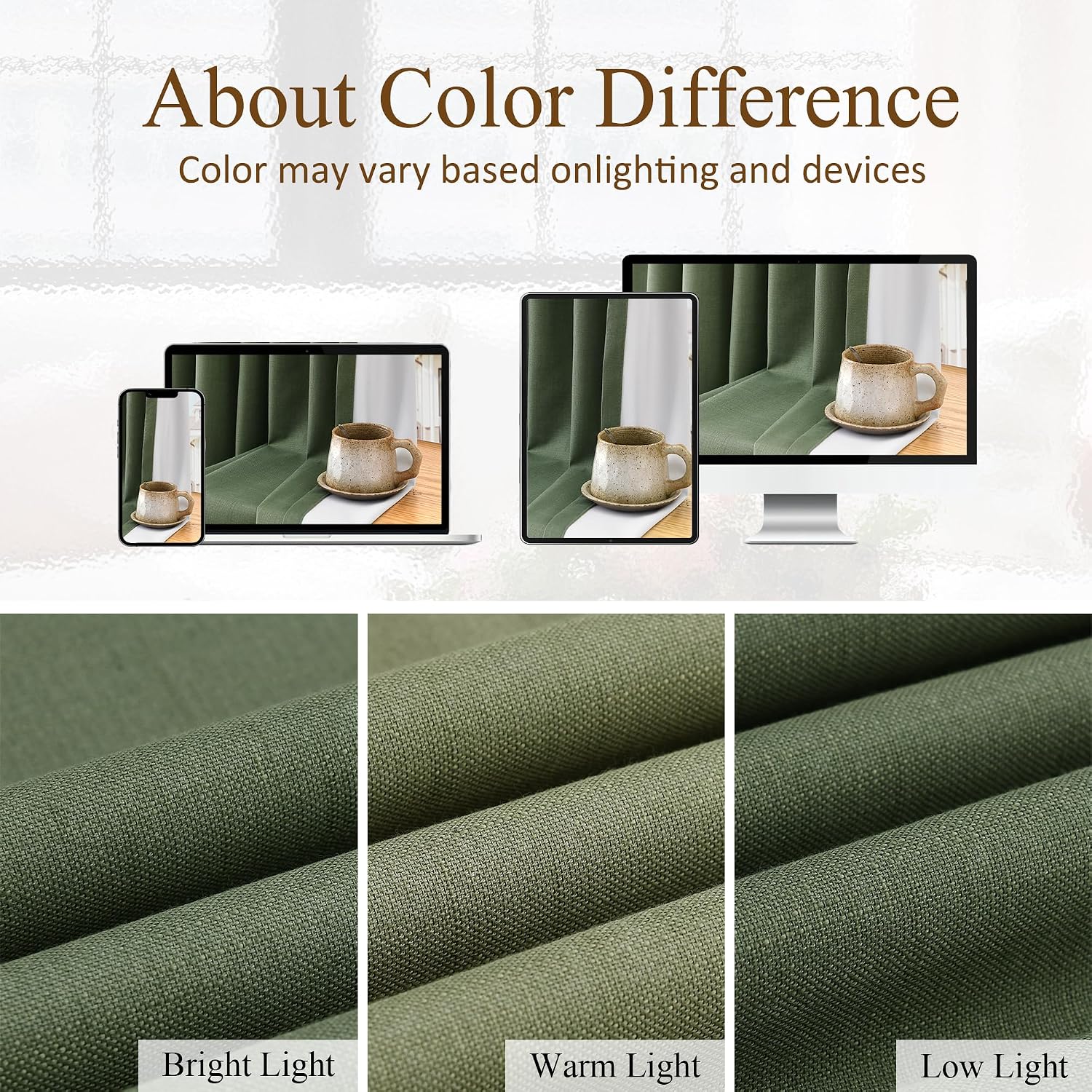 Boodii Olive Green 100% Blackout Pinch Pleated Linen Curtains 84 Inch 2 Panels Thermal Insulated Room Darkening for Bedroom Living Room Boh…
