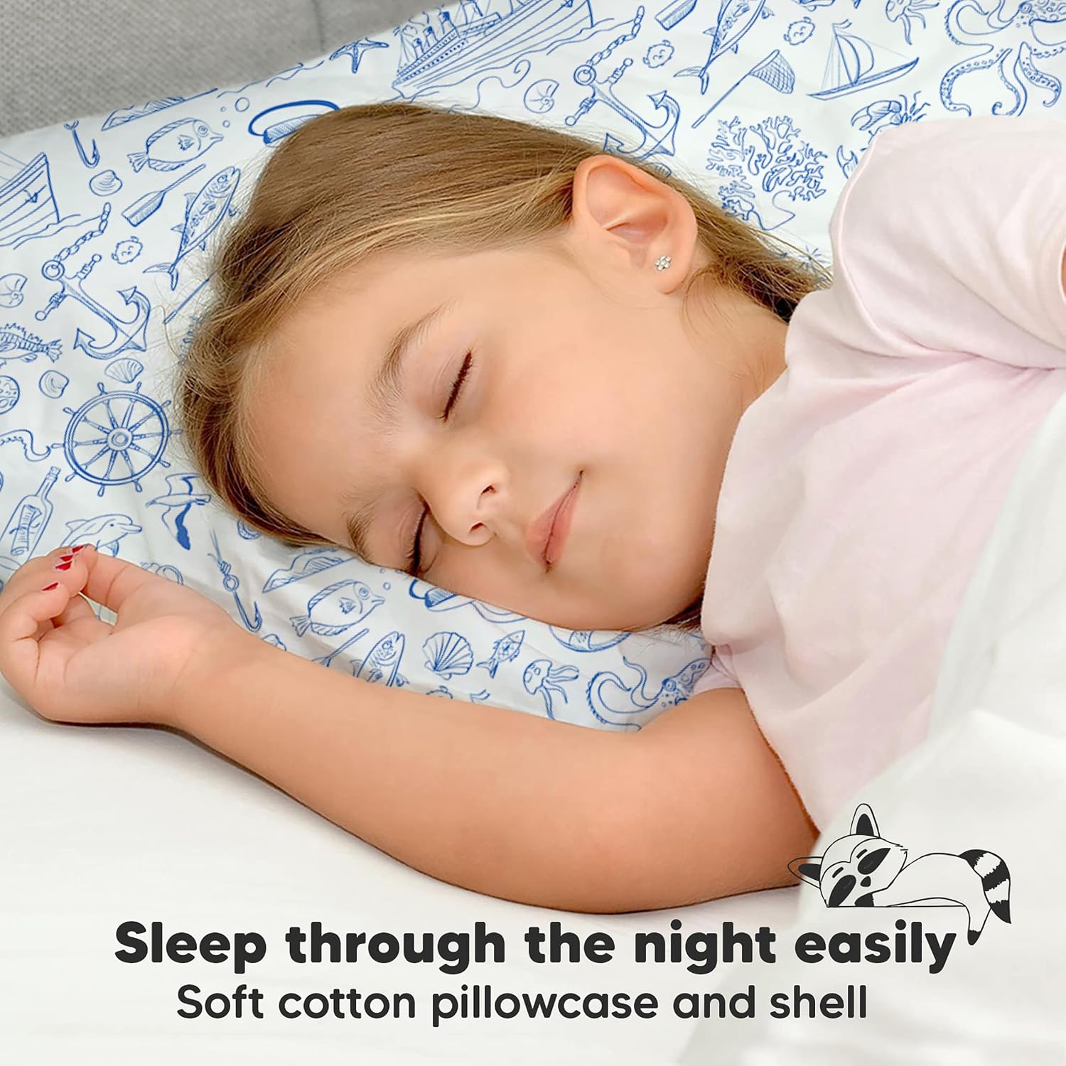 Toddler Pillow with Pillowcase - 13x18 My Little Dreamy Kids Travel Bed Pillows for Sleeping, Organic Cotton Small Pillowcase, Soft &…