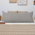 JoraLion 20x54 inch Neutral Boucle Body Pillow Cover, Light Grey Long Pillow Cover Cozy Soft Cushion Case for Couch Sofa Bed Living Room…
