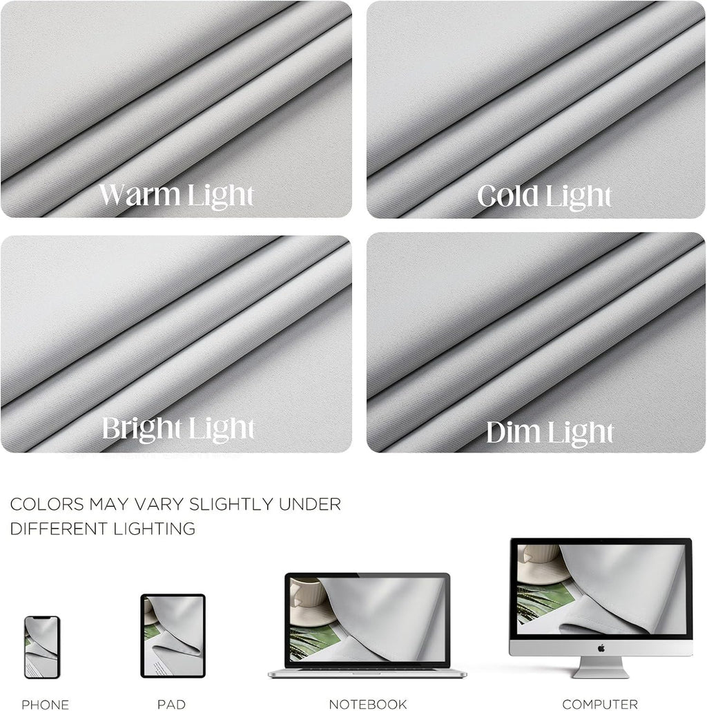 Cucraf Blackout Curtains 84 inch Length 2 Panels Set, Room Darkening Drapes for Living Room Bedroom, Thermal Insulated Light Blocking Gromm…