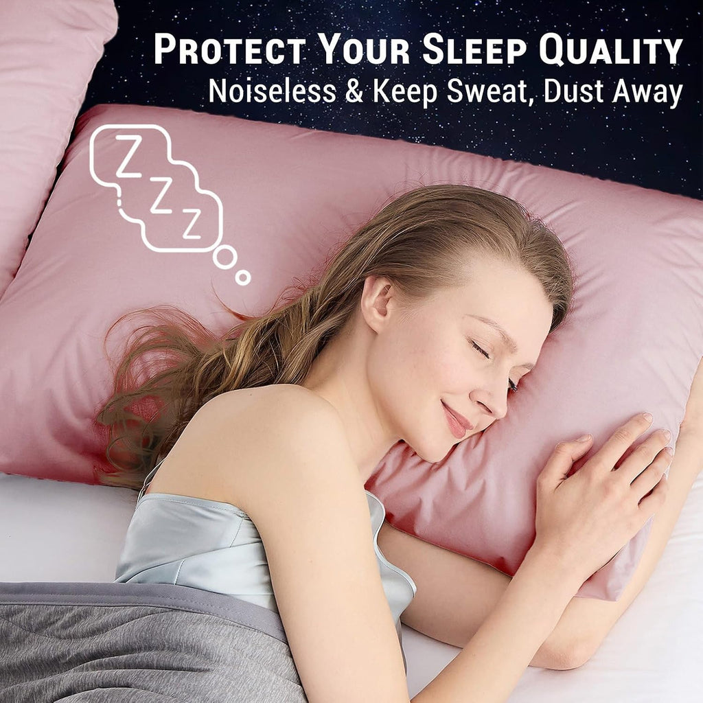 Gogreen Bamboo Rayon Waterproof Pillow Protector, Breathable Pillow Cover, Cooling Pillow Case Protector with Zipper, Super Soft Pillow Cas…