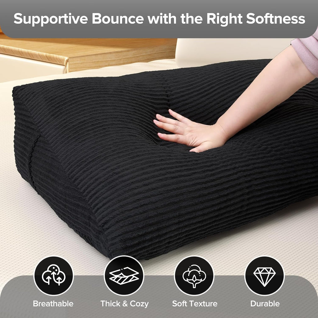 Royal Choice Headboard Pillow for Sitting Up in Bed, King Size Backrest Triangle Reading Pillow for Daybed, Supportive Bed Back Pillow for…