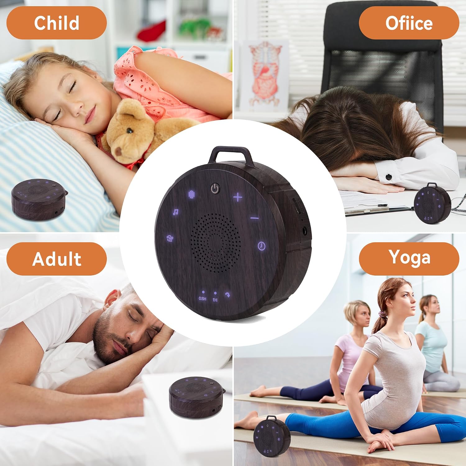 Sound Machine White Noise Machines for Home and Travel, Portable Sound Machine for Sleeping Adults & Baby