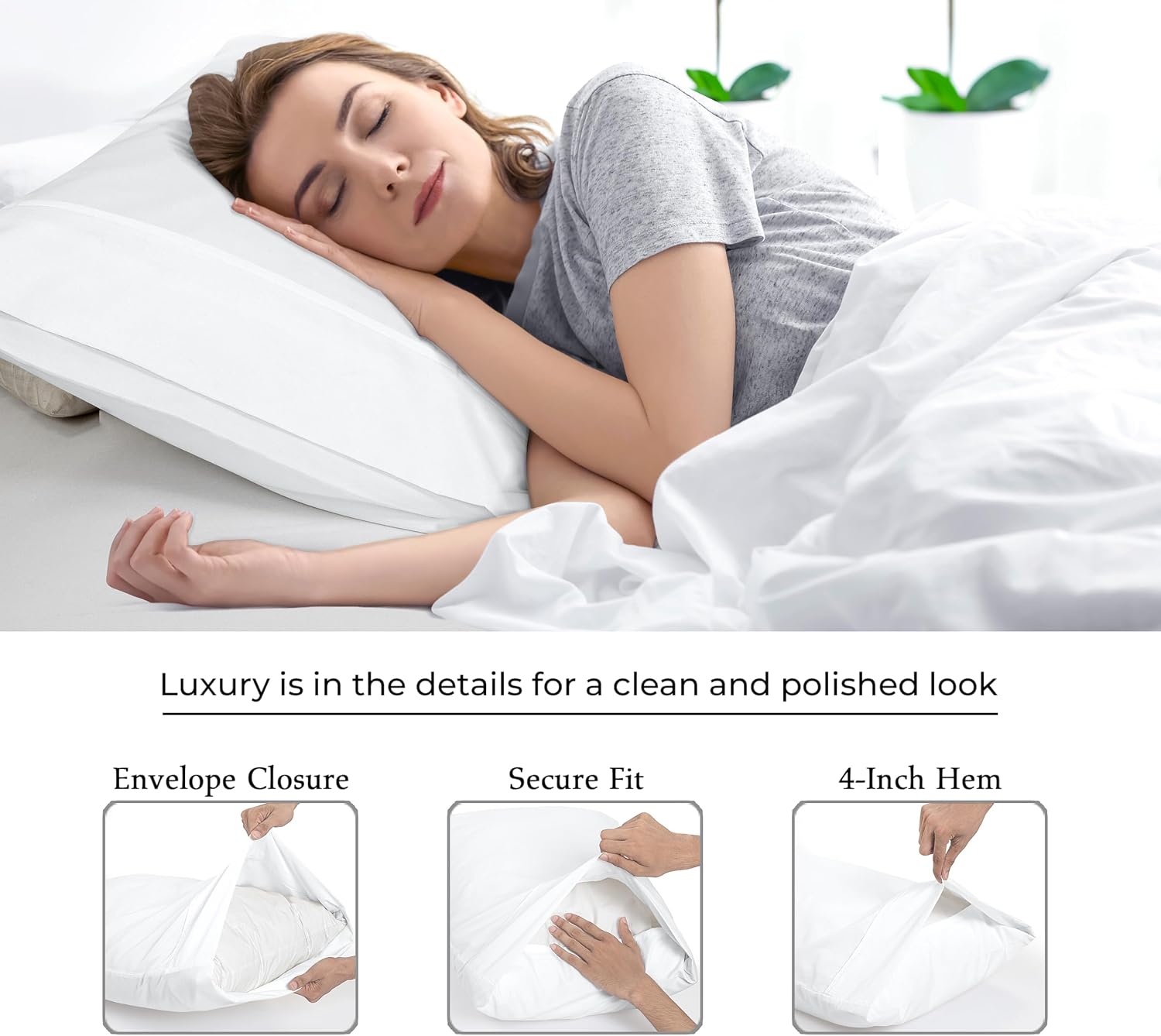 Royalelinens Royale Linens White Pillowcase Set of 12 - Queen 20"x30" Bed Pillow Cover - 1800 Brushed Microfiber - Wrinkle & Fade Resistant…