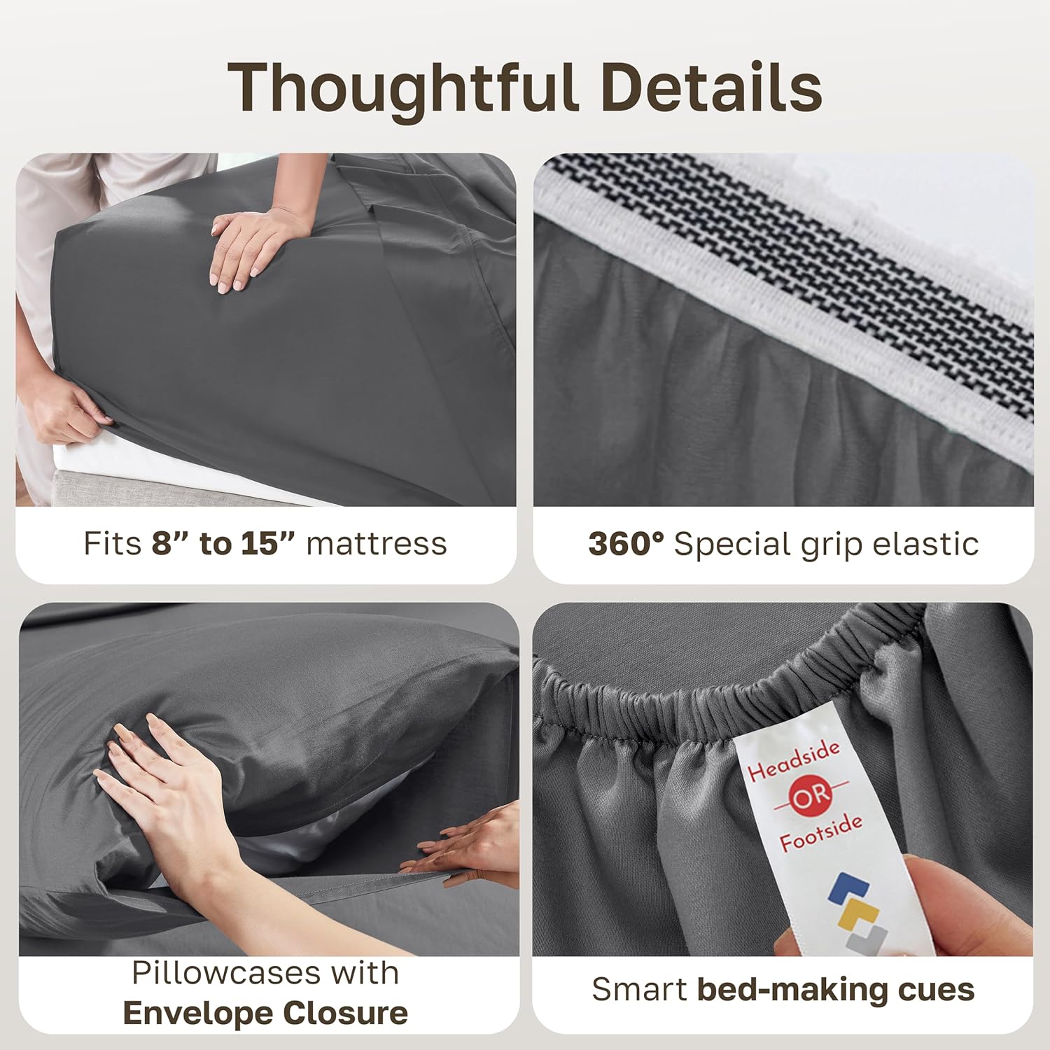 CaliforniaDesignDen California Design Den Queen Size Sheets - Soft 100% 100% Organic Cotton Sheets with Deep Pockets, Crisp Percale, Breath…