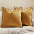 Miulee Dark Gold Velvet Throw Pillow Covers 20x20 Soft Decorative Solid Square Cushion Cases Pack of 2 Modern Luxury Home Decor for Couch,…