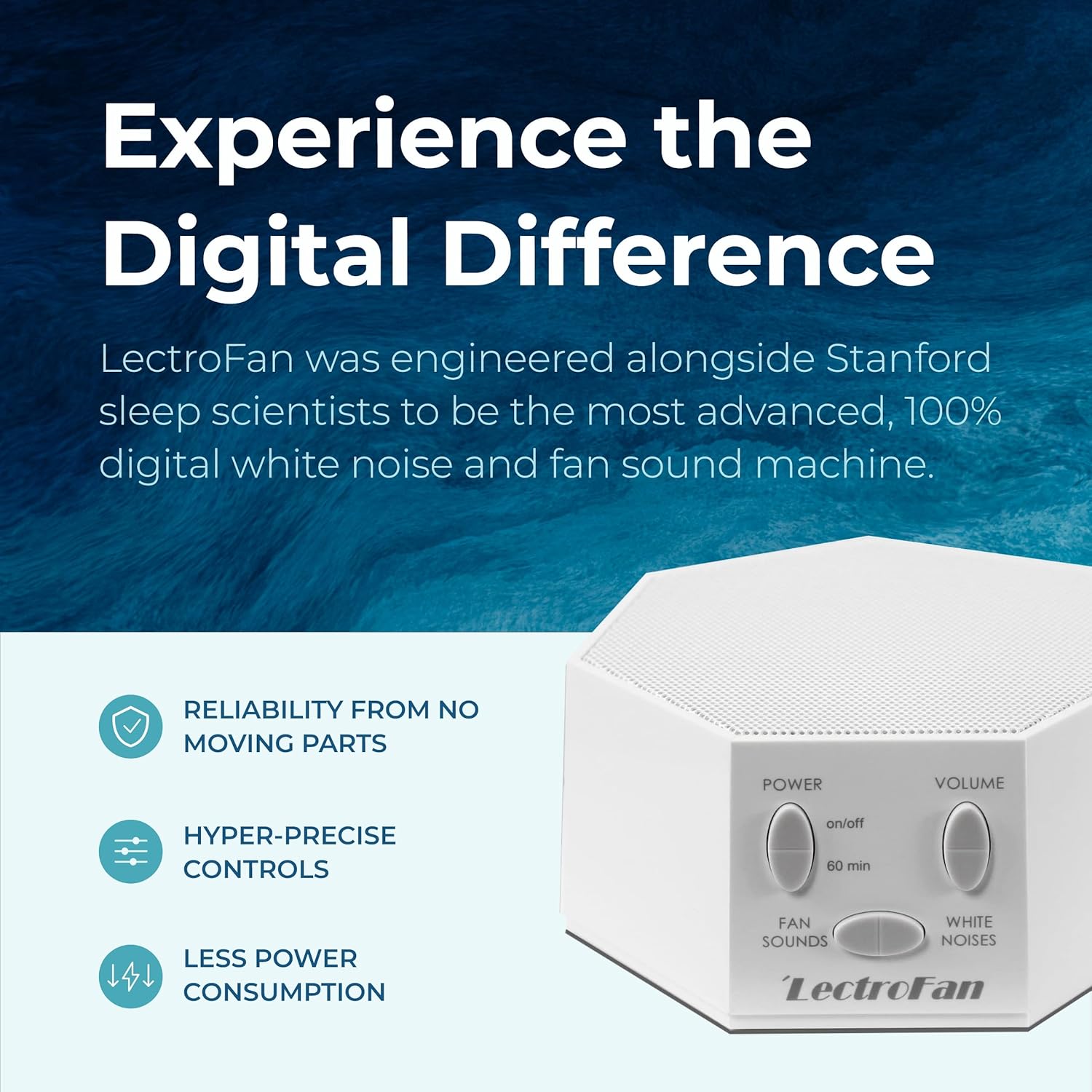 Adaptive Sound Technologies LectroFan Classic - Soothing Sound Machine for Sleep - Built-in Sleep Timer - Compact Design - Non-Looping…