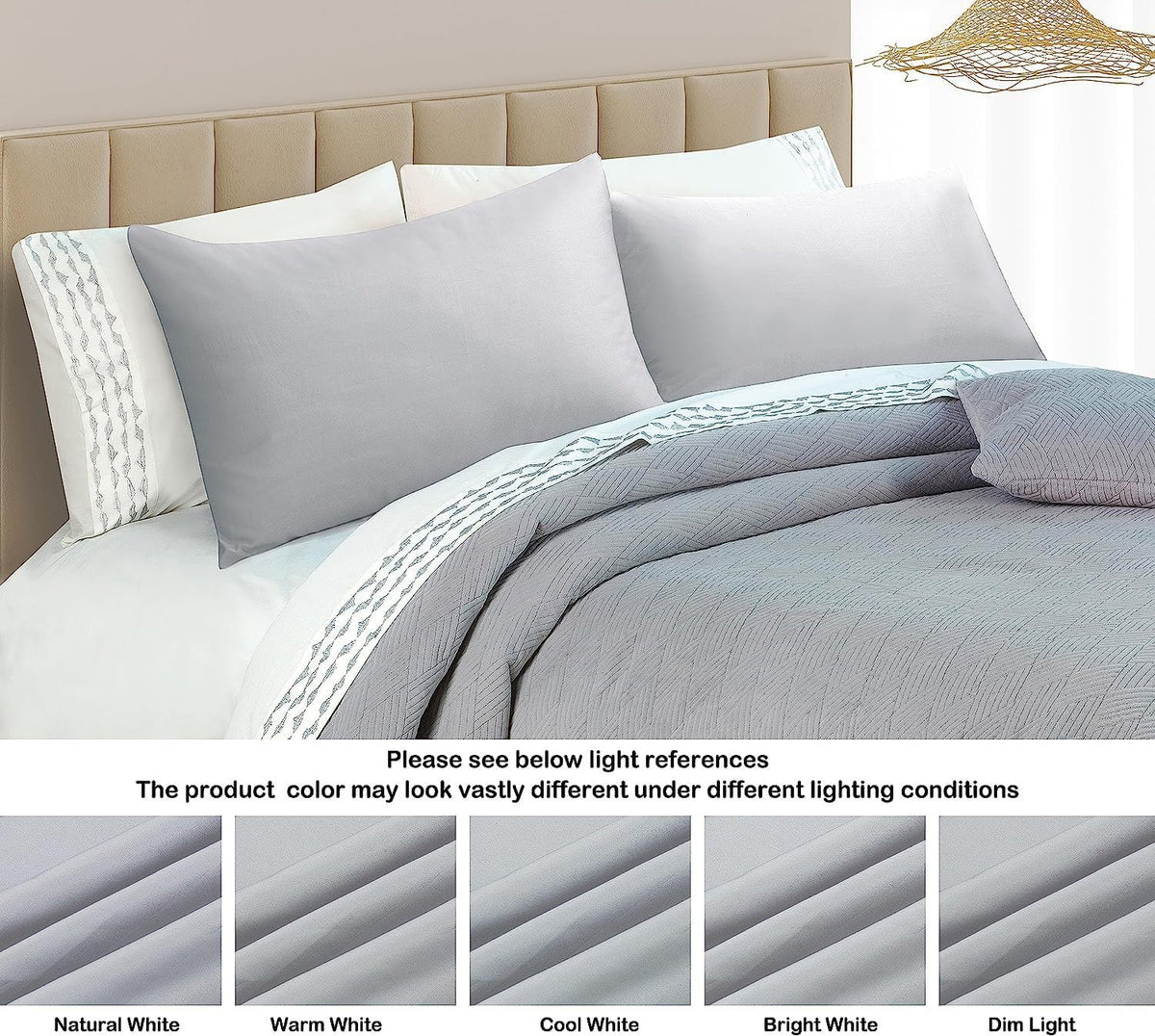 ShunjieHome 100% Egyptian Cotton Pillow Protectors Set of 2, 600 Thread Count Standard Size Bed Pillowcase with Zipper, Sateen Weave Coolin…