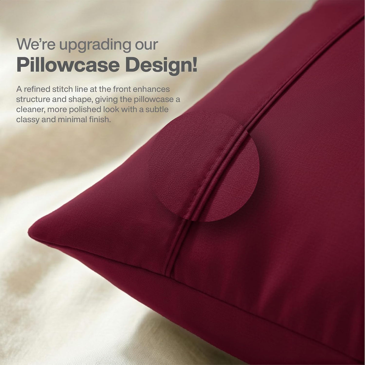 Queensbay Standard Pillow Cases Set of 2, Microfiber Cooling Pillowcases, Soft Breathable Envelope Closure Pillow Covers, Wrinkle Free Easy…
