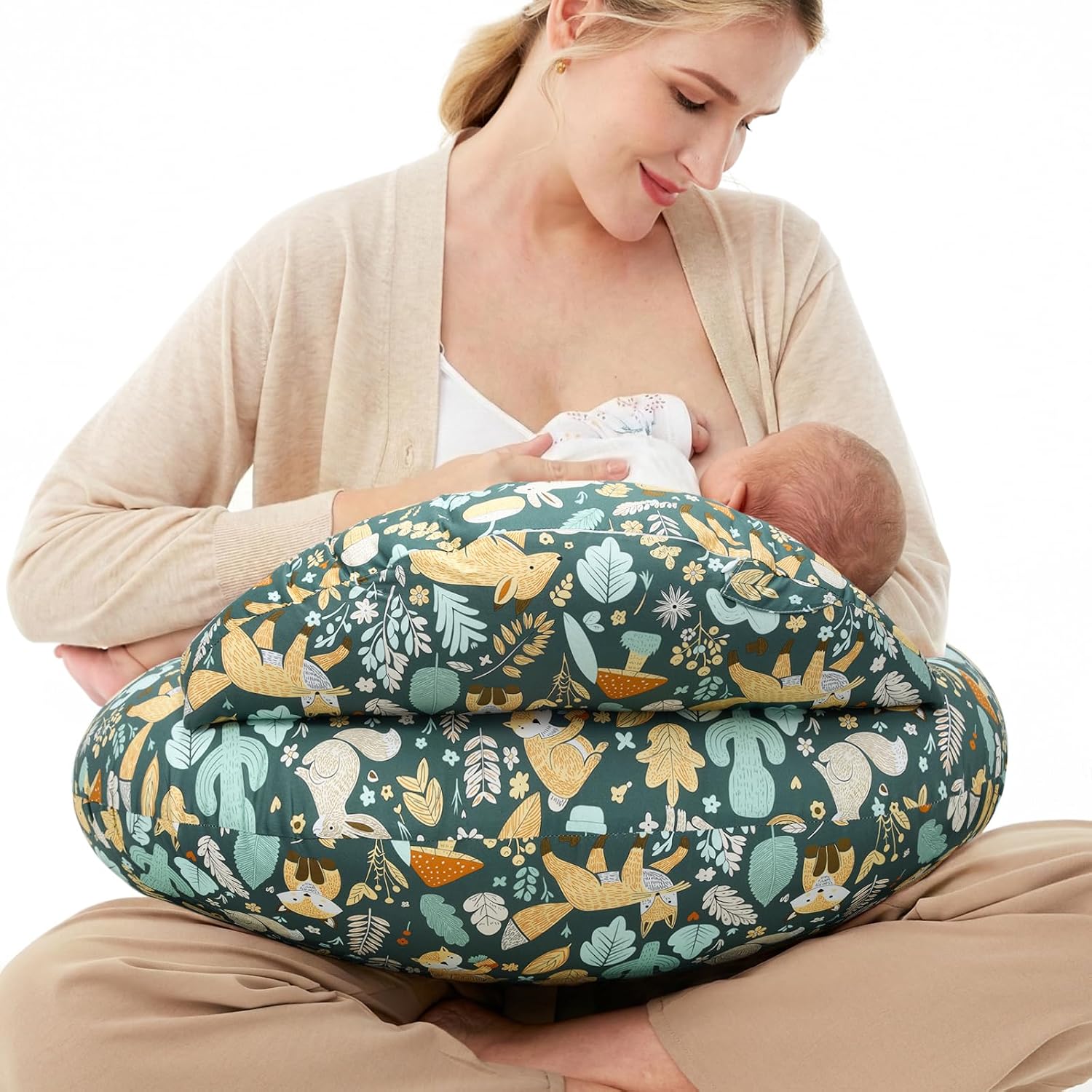 Momcozy Original Nursing Pillow for Breastfeeding-Innovative Safety Guard- Wider Feeding Pillows for More Support for Mom & Baby- Easier…