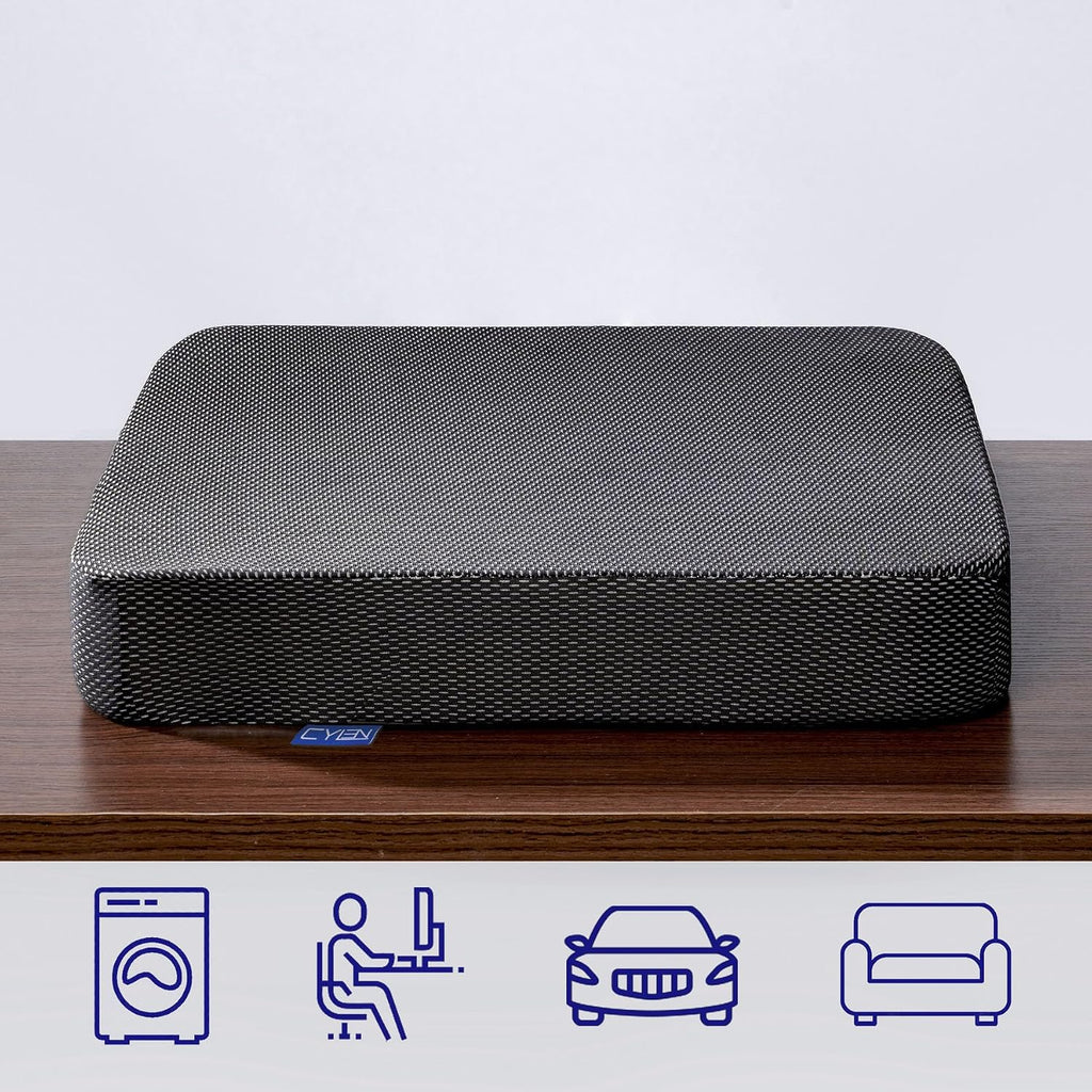 Cylen Ifoam Gel Infused Memory Foam Layer Wheelchair Cushion - Seat Cushion for Wheelchair-Office Chair, Kitchen Chair-Pressure Sore and Ta…