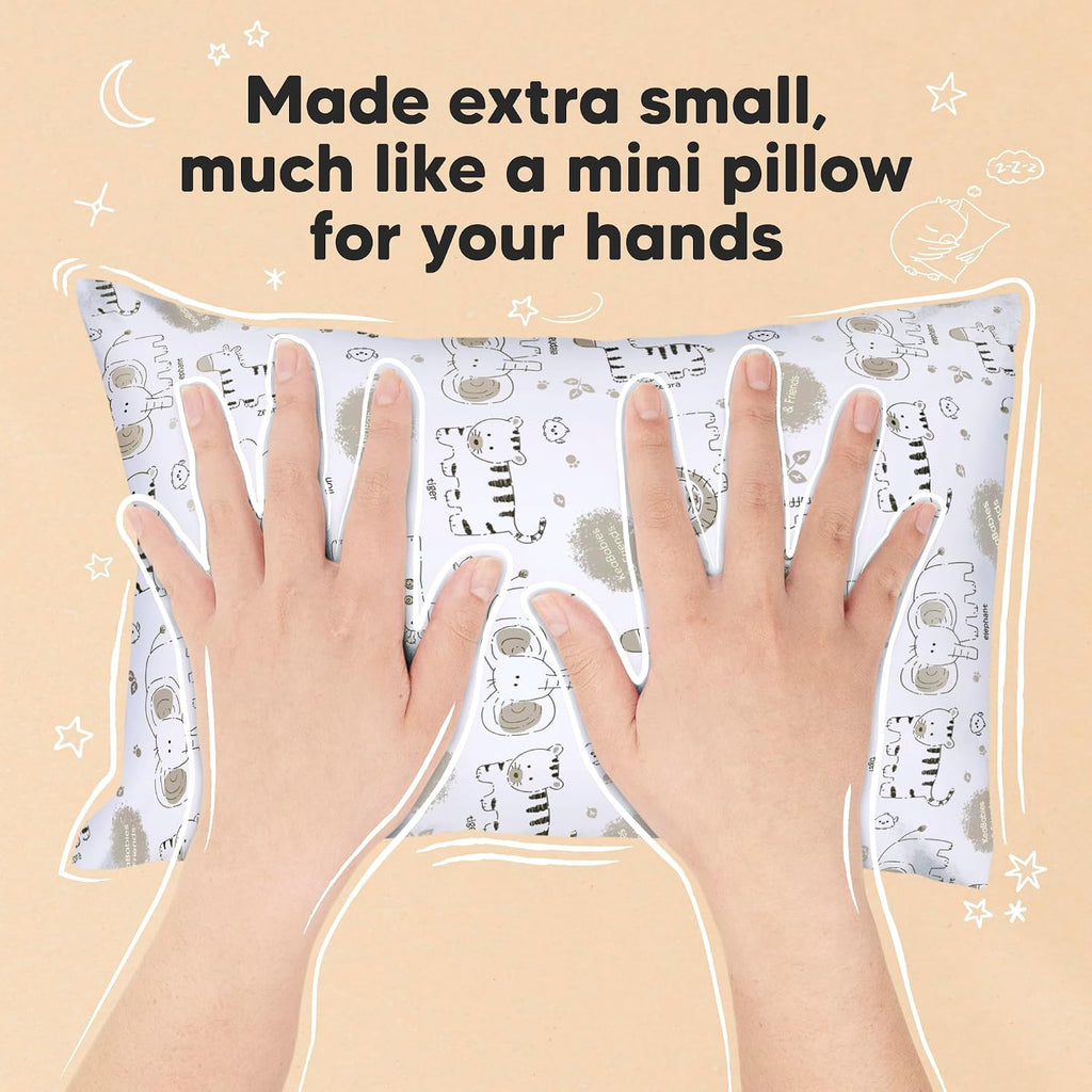 Mini Toddler Pillow with Pillowcase - 9x13 My Little Dreamy Travel Kids Pillow for Sleeping, Toddler Bed, Small, Tiny, Organic Cotton…