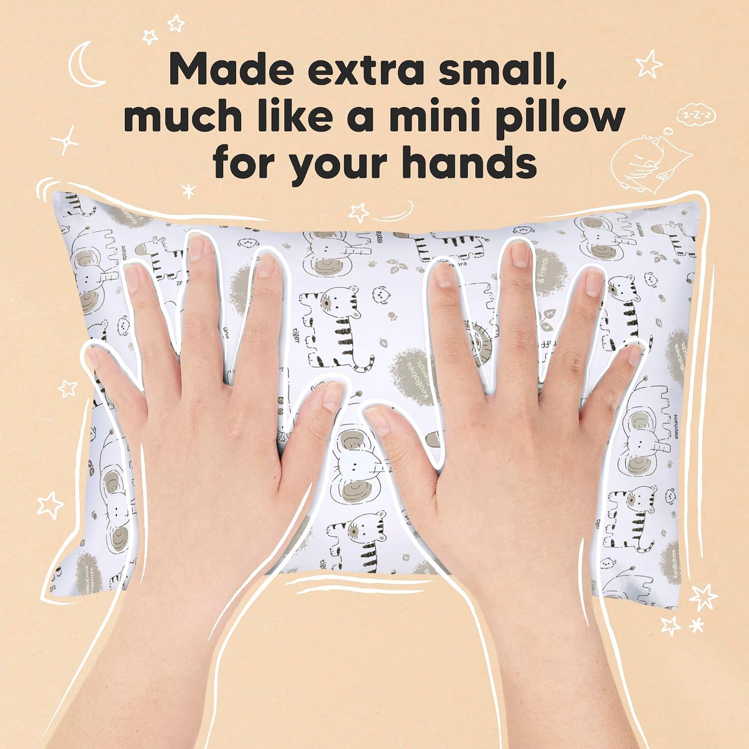 Mini Toddler Pillow with Pillowcase - 9x13 My Little Dreamy Travel Kids Pillow for Sleeping, Toddler Bed, Small, Tiny, Organic Cotton…