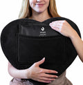 Zomaple Open Heart Surgery Pillow + Gel Pack, Black – Eases Chest Pressure for Calmer Rides & Rest – Hot/Cold Comfort, Torso Support…